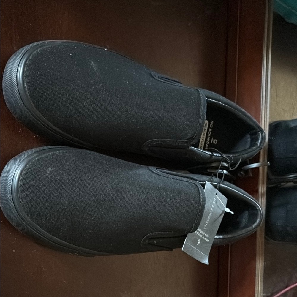Black Slip-On Men's Shoes